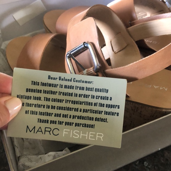 Marc Fisher Summer Wedge Sandals Size 9.5 - Picture 2 of 9